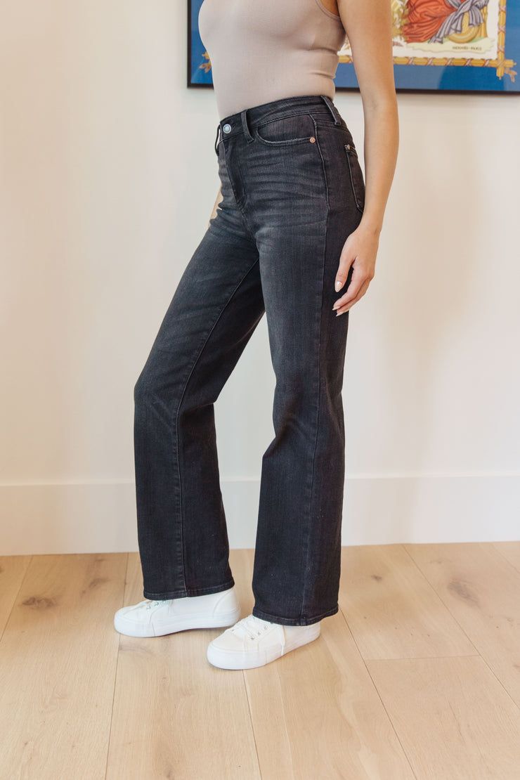 Eleanor High Rise Classic Straight Jeans in Washed Black-- Use the code SPRINGJB for 20% off!