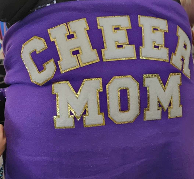 CUSTOM CHEER MOM Patch Sweatshirt