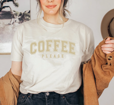 (PUFF INK) COFFEE PLEASE Tshirt