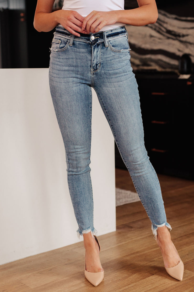 Sherry Mid Rise Release Waistband Detail Skinny-- Use the code SPRINGJB for 20% off!