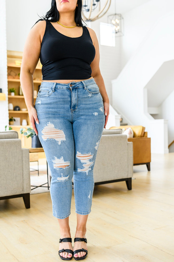 Florence High Waist Destroyed Boyfriend Jeans-- Use the code SPRINGJB for 20% off!