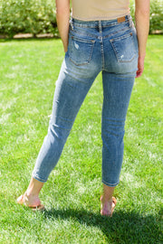 Hi-Rise Destroyed Slim Fit Jeans-- Use the code SPRINGJB for 20% off!