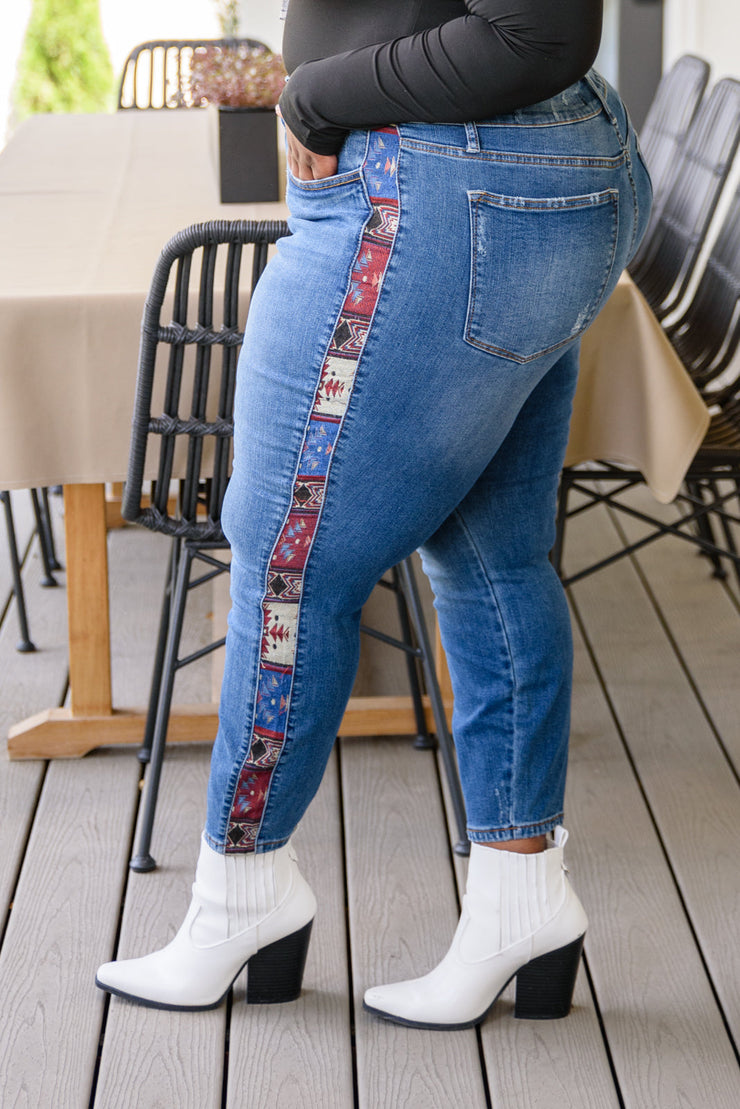 Rio Western Print Relaxed Jeans-- Use the code SPRINGJB for 20% off!