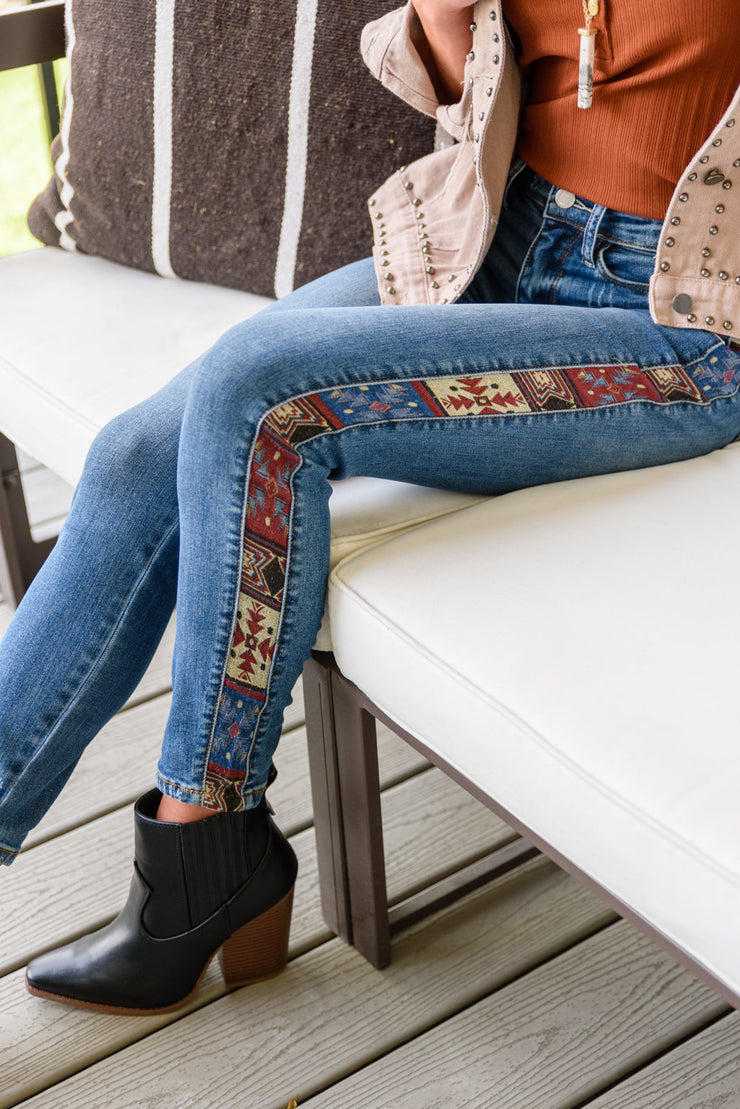 Rio Western Print Relaxed Jeans-- Use the code SPRINGJB for 20% off!