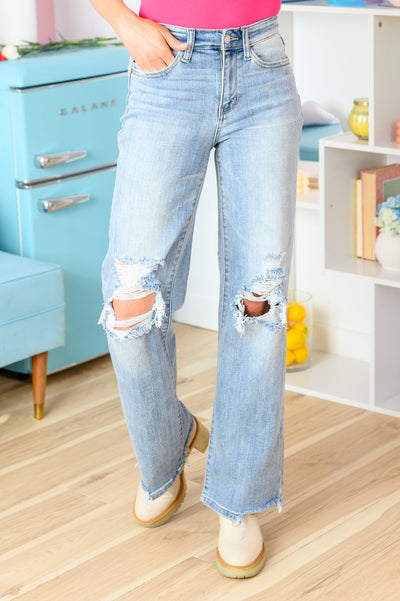 Rose High Rise 90's Straight Jeans in Light Wash-- Use the code SPRINGJB for 20% off!
