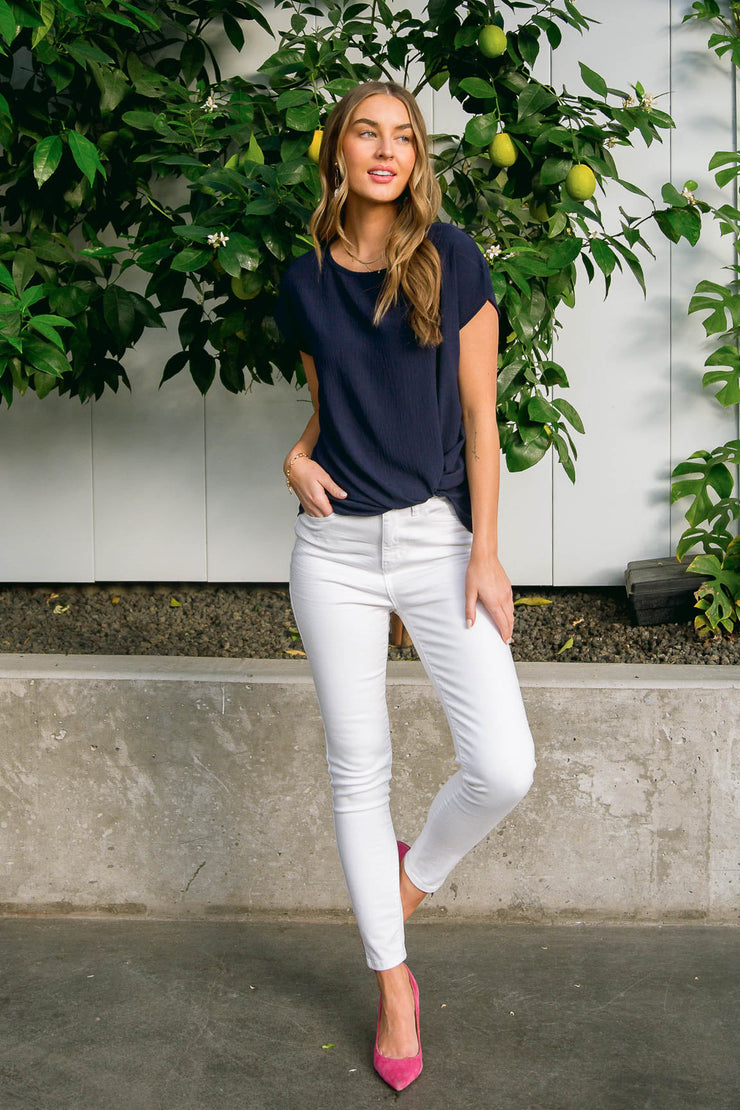 Talia High Waisted White Skinny Jeans-- Use the code SPRINGJB for 20% off!